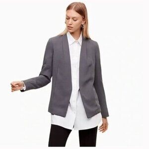 Aritzia Babaton Keith Collarless Tailored Blazer Grey Size 4